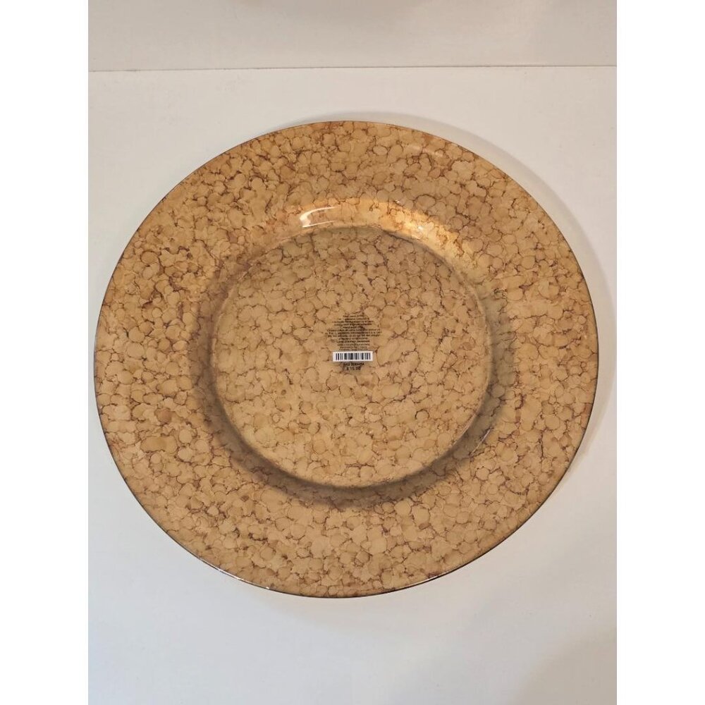 Set of 5 Vintage Pier 1 Exclusive Hand Painted Animal Print Dinner Plates 13"